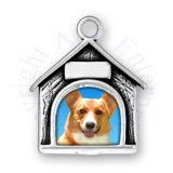 Engravable Dog House Picture Frame Charm