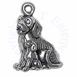 3D Female Momma Dog With Her Baby Puppy Charm