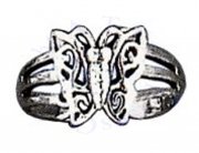 Double Split Shank Open Butterfly Adjustable Toe Ring