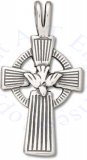 Catholic Celtic Cross With Dove Pendant