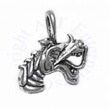 Oriental Dragon Head With Open Mouth 3D Charm