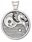 Medium Round Dragon Ying Yang Pendant