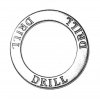 Two Sided DRILL Circle Shaped Affirmation Slide Pendant