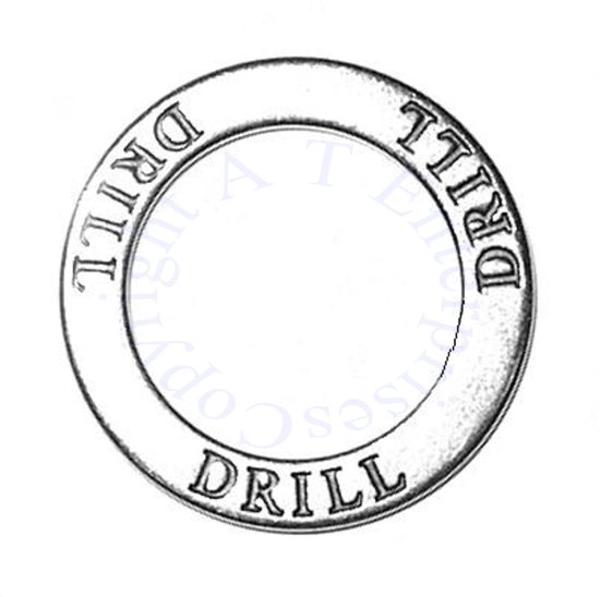 Two Sided DRILL Circle Shaped Affirmation Slide Pendant - Click Image to Close