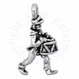 3D Marching Band Drummer Playing Single Drum Charm
