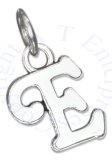 Scrolled Letter E Charm