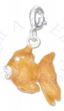 3D Enameled Goldfish Charm