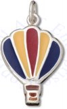 Enameled Red Yellow And Blue Hot Air Balloon Charm