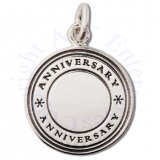 Engraveable Anniversary Round Medallion Charm