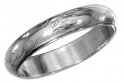 Unisex Etched 4mm Wedding Band Ring