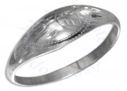 Etched Medium Dome Ring