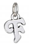 Scrolled Letter F Charm