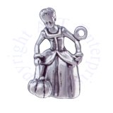 Fairy Godmother With Wand Pointed At Pumpkin 3D Charm