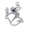 Fairy Holding Vine With Flower 3D Charm