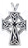 Celtic Knot Christian Cross Pendant With Celtic Trique