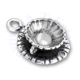 3D Decorative Tea Or Coffee Cup With Saucer And Spoon Charm