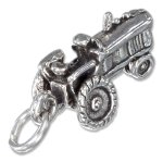 3D Old Farm Tractor Charm