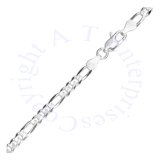 4mm Figaro Chain Necklace Or Bracelet