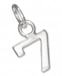 Lined Number Seven 7 Charm