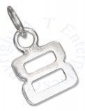 Lined Number Eight 8 Charm