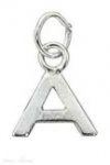 Lined Letter A Charm