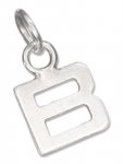 Lined Letter B Charm