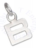 Lined Letter B Charm