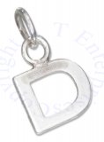 Lined Letter D Charm