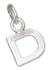 Lined Letter D Charm