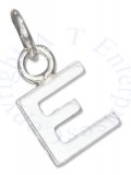 Lined Letter E Charm