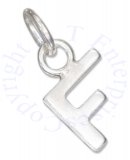 Lined Letter F Charm