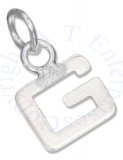 Lined Letter G Charm