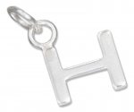 Lined Letter H Charm