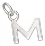 Lined Letter M Charm