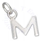 Lined Letter M Charm