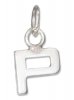 Lined Letter P Charm