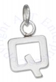 Lined Letter Q Charm