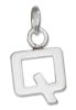 Lined Letter Q Charm