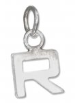 Lined Letter R Charm