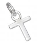 Lined Letter T Charm