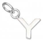 Lined Letter Y Charm