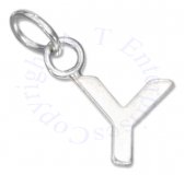 Lined Letter Y Charm