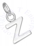 Lined Letter Z Charm