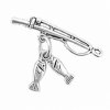 Fishing Pole With Two Fish 3D Charm