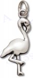 Flamingo Standing On One Leg With Curved Neck Charm
