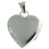 Flat Plain Engravable Heart Locket Charm
