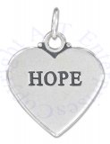 Flat "HOPE" Heart Charm
