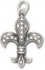 French Heritage Fleur De Lis Charm With Circle Designs