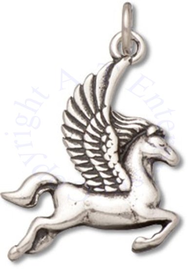 Flying Pegasus Horse With Wings Charm - Click Image to Close