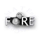 FORE With Golf Ball Word Charm